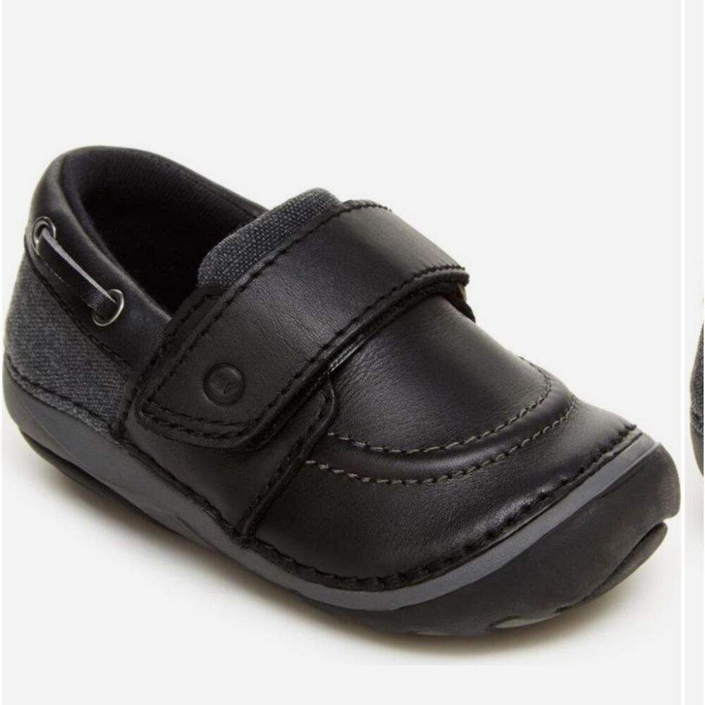 Stride Rite Black Baby Walker Shoes